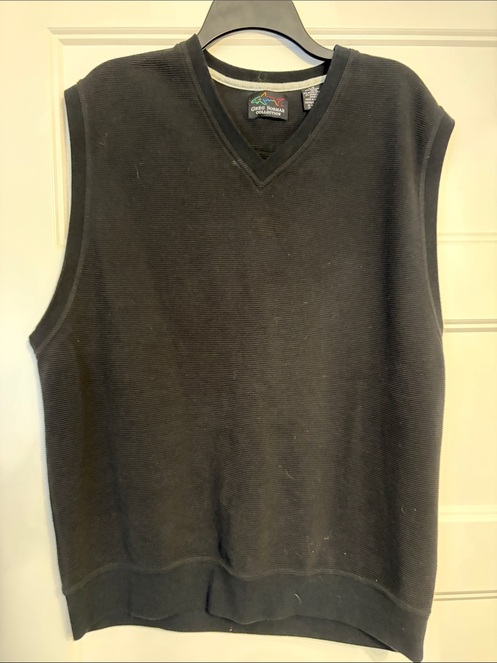 Greg Norman Collection Men's Black V-Neck Sweater Vest